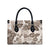 Vintage Hawaii Leather Bag Hibiscus Tapa Tribal With Hawaiian Quilt Pattern Gold - Polynesian Pride