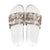 Vintage Hawaii Slide Sandals Hibiscus Tapa Tribal With Hawaiian Quilt Pattern Gold - Polynesian Pride