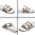 Vintage Hawaii Slide Sandals Hibiscus Tapa Tribal With Hawaiian Quilt Pattern Gold - Polynesian Pride