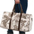 Vintage Hawaii Travel Bag Hibiscus Tapa Tribal With Hawaiian Quilt Pattern Gold - Polynesian Pride