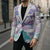Vintage Hawaii Blazer Hibiscus Tapa Tribal With Hawaiian Quilt Pattern Purple - Polynesian Pride