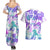 Vintage Hawaii Couples Matching Summer Maxi Dress and Hawaiian Shirt Hibiscus Tapa Tribal With Hawaiian Quilt Pattern Purple LT9 - Polynesian Pride