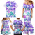 Vintage Hawaii Family Matching Mermaid Dress and Hawaiian Shirt Hibiscus Tapa Tribal With Hawaiian Quilt Pattern Purple LT9 - Polynesian Pride