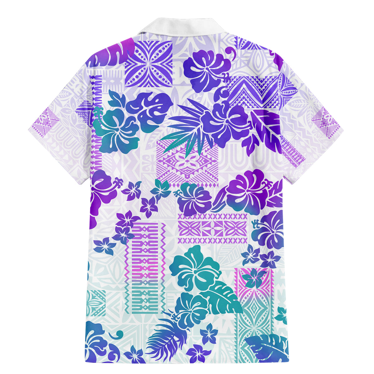 Vintage Hawaii Family Matching Mermaid Dress and Hawaiian Shirt Hibiscus Tapa Tribal With Hawaiian Quilt Pattern Purple LT9 - Polynesian Pride