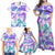 Vintage Hawaii Family Matching Off Shoulder Maxi Dress and Hawaiian Shirt Hibiscus Tapa Tribal With Hawaiian Quilt Pattern Purple LT9 - Polynesian Pride