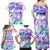 Vintage Hawaii Family Matching Off Shoulder Maxi Dress and Hawaiian Shirt Hibiscus Tapa Tribal With Hawaiian Quilt Pattern Purple LT9 - Polynesian Pride