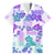 Vintage Hawaii Family Matching Puletasi Dress and Hawaiian Shirt Hibiscus Tapa Tribal With Hawaiian Quilt Pattern Purple LT9 Dad's Shirt - Short Sleeve Purple - Polynesian Pride