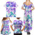 Vintage Hawaii Family Matching Summer Maxi Dress and Hawaiian Shirt Hibiscus Tapa Tribal With Hawaiian Quilt Pattern Purple LT9 - Polynesian Pride