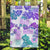 Vintage Hawaii Garden Flag Hibiscus Tapa Tribal With Hawaiian Quilt Pattern Purple LT9 Garden Flag Purple - Polynesian Pride