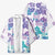 Vintage Hawaii Kimono Hibiscus Tapa Tribal With Hawaiian Quilt Pattern Purple - Polynesian Pride