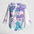 Vintage Hawaii Kimono Sleeve Blouse Hibiscus Tapa Tribal With Hawaiian Quilt Pattern Purple - Polynesian Pride