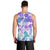 Vintage Hawaii Men Tank Top Hibiscus Tapa Tribal With Hawaiian Quilt Pattern Purple LT9 - Polynesian Pride