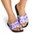Vintage Hawaii Slide Sandals Hibiscus Tapa Tribal With Hawaiian Quilt Pattern Purple - Polynesian Pride