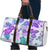 Vintage Hawaii Travel Bag Hibiscus Tapa Tribal With Hawaiian Quilt Pattern Purple - Polynesian Pride