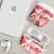Vintage Hawaii AirPods Case Hibiscus Tapa Tribal With Hawaiian Quilt Pattern Red - Polynesian Pride