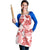Vintage Hawaii Apron Hibiscus Tapa Tribal With Hawaiian Quilt Pattern Red - Polynesian Pride
