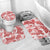 Vintage Hawaii Bathroom Set Hibiscus Tapa Tribal With Hawaiian Quilt Pattern Red - Polynesian Pride