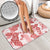 Vintage Hawaii Bathroom Set Hibiscus Tapa Tribal With Hawaiian Quilt Pattern Red - Polynesian Pride