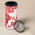 Vintage Hawaii 4 in 1 Can Cooler Tumbler Hibiscus Tapa Tribal With Hawaiian Quilt Pattern Red