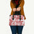 Vintage Hawaii Leather Bag Hibiscus Tapa Tribal With Hawaiian Quilt Pattern Red - Polynesian Pride