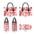 Vintage Hawaii Leather Bag Hibiscus Tapa Tribal With Hawaiian Quilt Pattern Red - Polynesian Pride