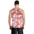 Vintage Hawaii Men Tank Top Hibiscus Tapa Tribal With Hawaiian Quilt Pattern Red LT9 - Polynesian Pride