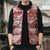 Vintage Hawaii Sleeveless Puffer Jacket Hibiscus Tapa Tribal With Hawaiian Quilt Pattern Red - Polynesian Pride
