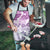 Vintage Hawaii Apron Hibiscus Tapa Tribal With Hawaiian Quilt Pattern Violet - Polynesian Pride