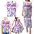 Vintage Hawaii Family Matching Puletasi Dress and Hawaiian Shirt Hibiscus Tapa Tribal With Hawaiian Quilt Pattern Violet LT9 - Polynesian Pride