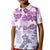 Vintage Hawaii Kid Polo Shirt Hibiscus Tapa Tribal With Hawaiian Quilt Pattern Violet LT9 Kid Violet - Polynesian Pride