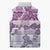 Vintage Hawaii Sleeveless Puffer Jacket Hibiscus Tapa Tribal With Hawaiian Quilt Pattern Violet - Polynesian Pride