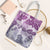Vintage Hawaii Tote Bag Hibiscus Tapa Tribal With Hawaiian Quilt Pattern Violet - Polynesian Pride