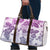 Vintage Hawaii Travel Bag Hibiscus Tapa Tribal With Hawaiian Quilt Pattern Violet - Polynesian Pride