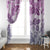 Vintage Hawaii Window Curtain Hibiscus Tapa Tribal With Hawaiian Quilt Pattern Violet LT9 - Polynesian Pride