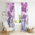 Vintage Hawaii Window Curtain Hibiscus Tapa Tribal With Hawaiian Quilt Pattern Violet LT9 - Polynesian Pride