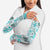 Hawaii Tapa Tribal Arm Sleeves With Hawaiian Quilt Pattern Aqua - Polynesian Pride