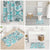 Hawaii Tapa Tribal Bathroom Set With Hawaiian Quilt Pattern Aqua - Polynesian Pride