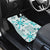 Hawaii Tapa Tribal Car Mats With Hawaiian Quilt Pattern Aqua LT9 - Polynesian Pride