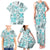 Hawaii Tapa Tribal Family Matching Tank Maxi Dress and Hawaiian Shirt With Hawaiian Quilt Pattern Aqua LT9 - Polynesian Pride