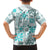 Hawaii Tapa Tribal Kid Hawaiian Shirt With Hawaiian Quilt Pattern Aqua LT9 - Polynesian Pride