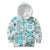 Hawaii Tapa Tribal Kid Hoodie With Hawaiian Quilt Pattern Aqua LT9 Aqua - Polynesian Pride