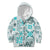 Hawaii Tapa Tribal Kid Hoodie With Hawaiian Quilt Pattern Aqua LT9 - Polynesian Pride