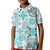 Hawaii Tapa Tribal Kid Polo Shirt With Hawaiian Quilt Pattern Aqua LT9 Kid Aqua - Polynesian Pride