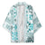 Hawaii Tapa Tribal Kimono With Hawaiian Quilt Pattern Aqua - Polynesian Pride