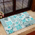 Hawaii Tapa Tribal Rubber Doormat With Hawaiian Quilt Pattern Aqua LT9 - Polynesian Pride