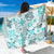 Hawaii Tapa Tribal Sarong With Hawaiian Quilt Pattern Aqua LT9 One Size 44 x 66 inches Aqua - Polynesian Pride