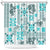 Hawaii Tapa Tribal Shower Curtain With Hawaiian Quilt Pattern Aqua LT9 Aqua - Polynesian Pride