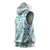 Hawaii Tapa Tribal Sleeveless Hoodie With Hawaiian Quilt Pattern Aqua - Polynesian Pride