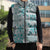 Hawaii Tapa Tribal Sleeveless Puffer Jacket With Hawaiian Quilt Pattern Aqua - Polynesian Pride