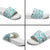 Hawaii Tapa Tribal Slide Sandals With Hawaiian Quilt Pattern Aqua - Polynesian Pride